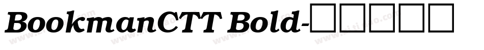BookmanCTT Bold字体转换